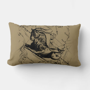 Capricorn Constellation Map Hevelius Engraving Lumbar Cushion
