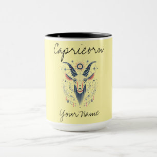 Capricorn Constellation Minimalist Line Art Mug