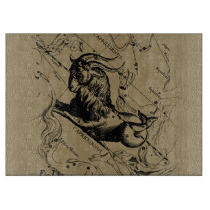 Capricorn Constellation Vintage Engraving Hevelius Cutting Board
