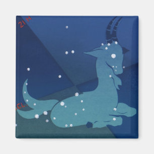 Capricorn Constellation, Vintage Zodiac, Astrology Magnet