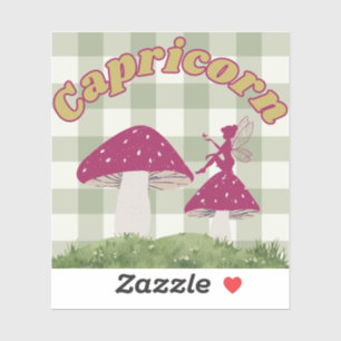 Capricorn Cottagecore Aesthetic Fairy Mushroom Art