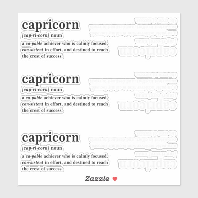 Capricorn Definition Aesthetic Astrology Gift (Sheet)