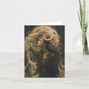 Capricorn, Devil, Tarot Astrology Zodiac Birthday Note Card