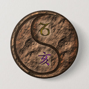 Capricorn & Earth Boar 7.5 Cm Round Badge