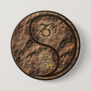 Capricorn & Earth Dragon 7.5 Cm Round Badge