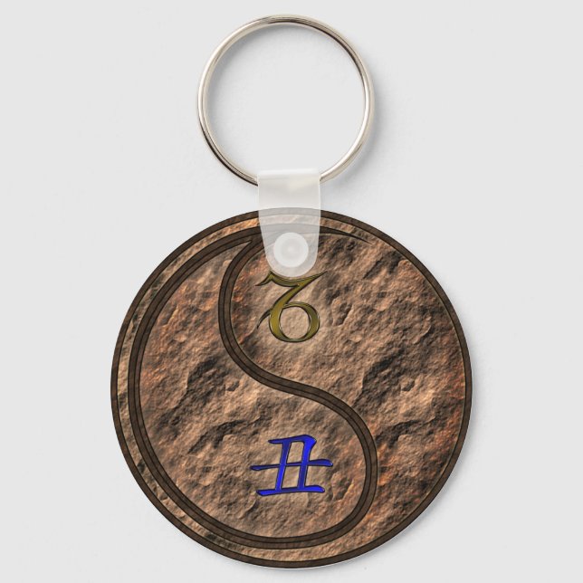 Capricorn & Earth Ox Key Ring (Front)