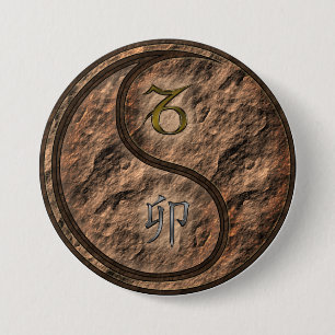 Capricorn & Earth Rabbit 7.5 Cm Round Badge