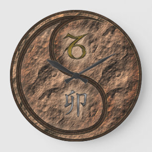 Capricorn & Earth Rabbit Large Clock