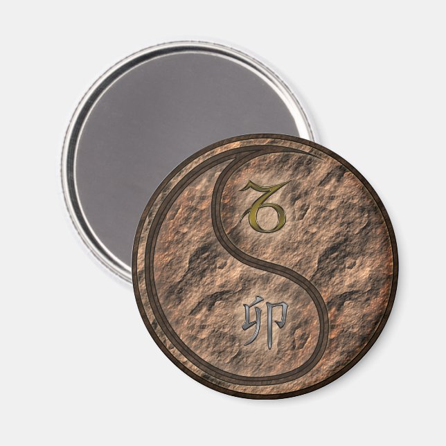 Capricorn & Earth Rabbit Magnet (Front/Back)