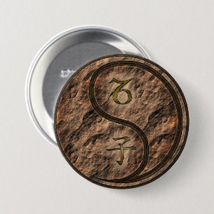 Capricorn & Earth Rat 7.5 Cm Round Badge