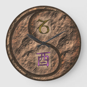 Capricorn & Earth Rooster Large Clock