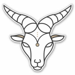 Capricorn Earth Sign black astrological symbol