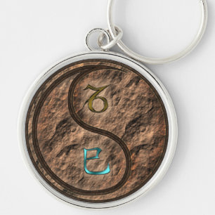 Capricorn & Earth Snake Keychain