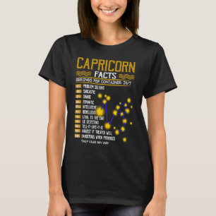 Capricorn Facts Horoscopes  Capricorn Birthday T-Shirt