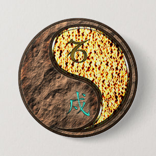 Capricorn & Fire Dog 7.5 Cm Round Badge