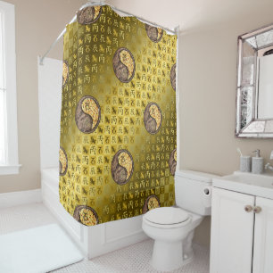 Capricorn & Fire Dragon Shower Curtain