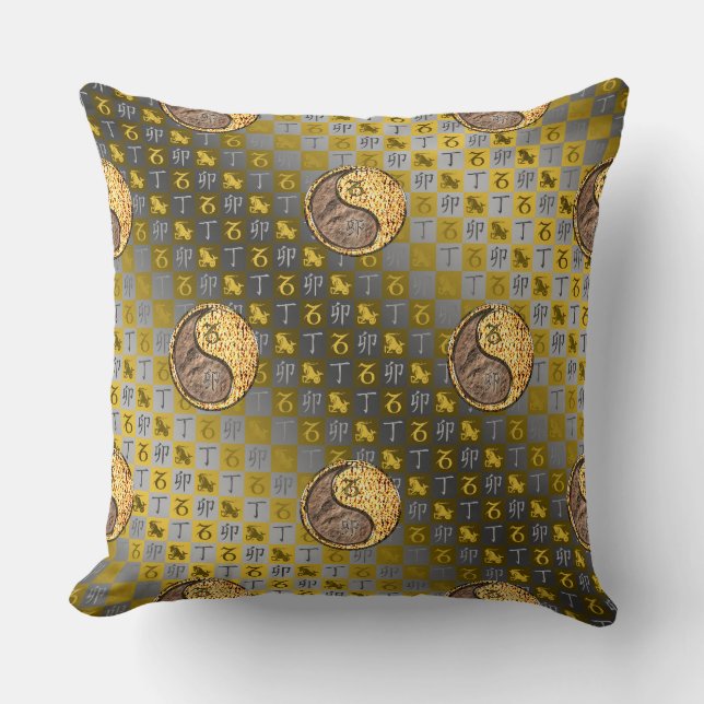 Capricorn & Fire Rabbit Cushion (Front)