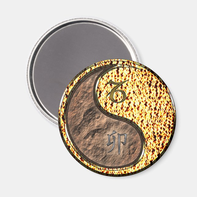 Capricorn & Fire Rabbit Magnet (Front/Back)