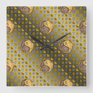 Capricorn & Fire Rabbit Square Wall Clock