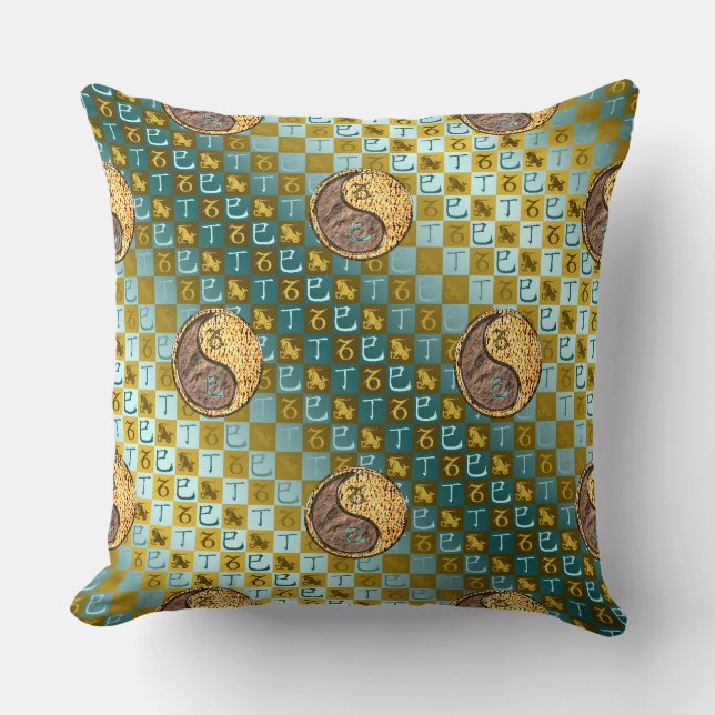 Capricorn & Fire Snake Cushion (Front)