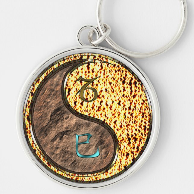 Capricorn & Fire Snake Key Ring (Front)