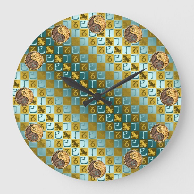Capricorn & Fire Snake Large Clock (Front)