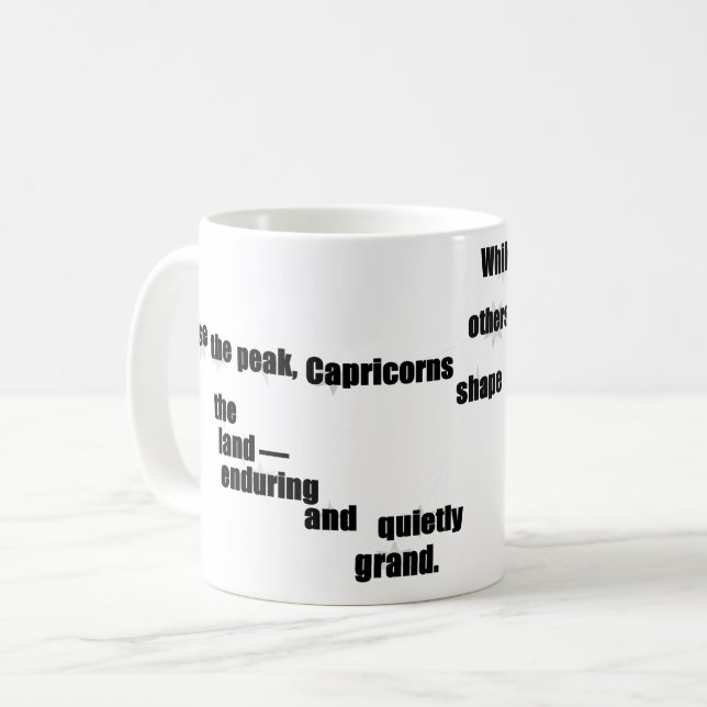 Capricorn Fun & Inspiring Design Daily Use & Gift Coffee Mug (Front Left)