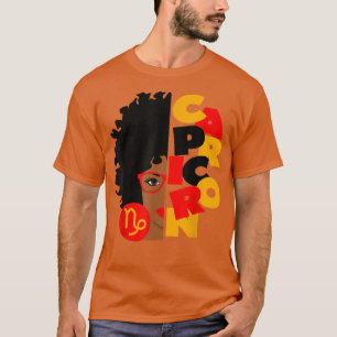 Capricorn Girl Africa Girl Zodiac Signs Birthday T T-Shirt