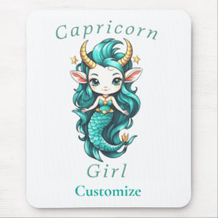 Capricorn Girl Mermaid Thunder_Cove Mouse Mat