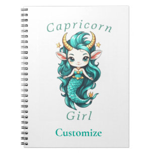Capricorn Girl Mermaid Thunder_Cove Notebook