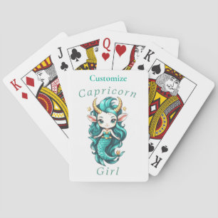 Capricorn Girl Mermaid Thunder_Cove Playing Cards