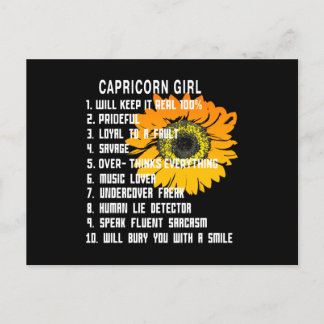 Capricorn Girl Postcard