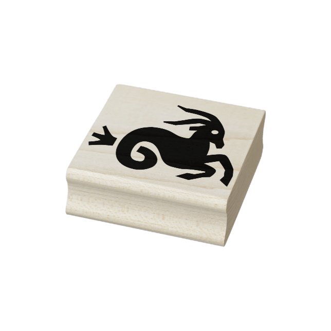 capricorn goat art stamp (Stamp)