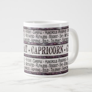 CAPRICORN - GOAT -  COFFEE/SOUP/JUMBO MUG - TEXT