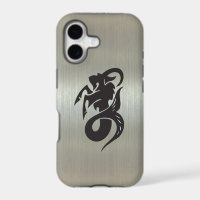 Capricorn Goat Silhouette with Metallic Effect