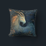 Capricorn Goat Zodiac Astrology Mystical Birthday Cushion<br><div class="desc">This stunning art work depicts a goat,  the symbol for the zodiac sign of Capricorn. It has a celestial,  magical,  fantasy feel to it. AI assisted graphic purchased with commercial use.  Artwork:  RedHeronLighthouse</div>