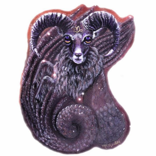 Capricorn Goatfish Keychain Photo Sculpture Key Ring (Front)