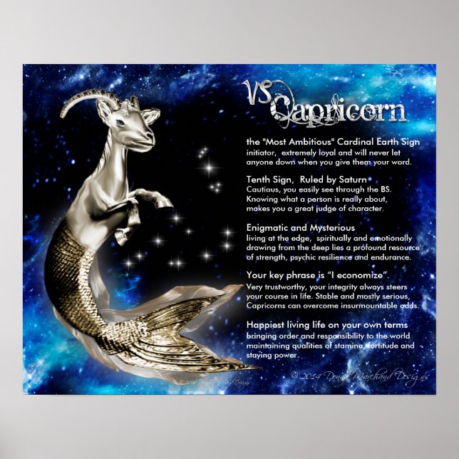 Capricorn Gold Characteristics Poster (Front)