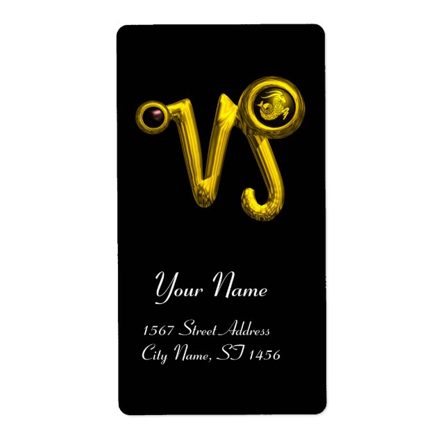 CAPRICORN GOLD ZODIAC BIRTHDAY JEWEL Black Onyx (Front)