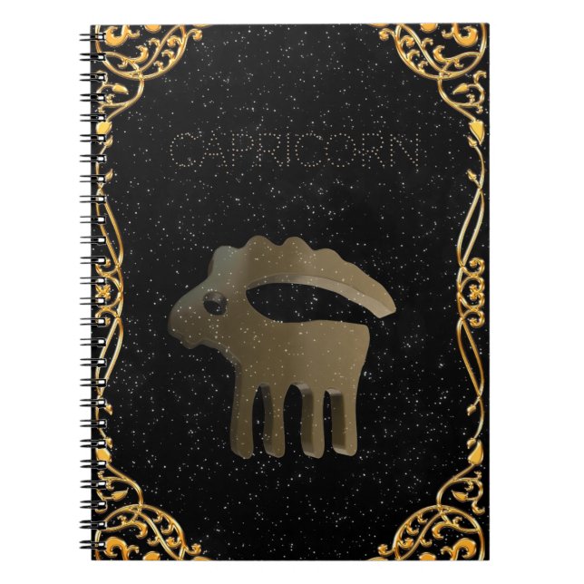 Capricorn golden sign notebook (Front)