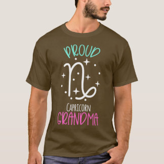 Capricorn Grandma Proud Grandma Zodiac Symbol New  T-Shirt