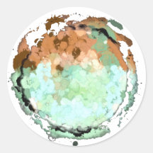 Capricorn Green Brown Moon Sticker