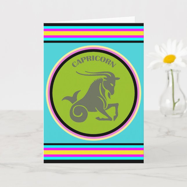 Capricorn Greeting Card (Small Plant)