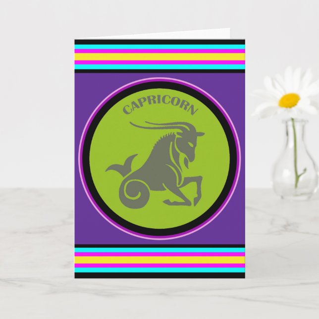 Capricorn Greeting Card (Small Plant)