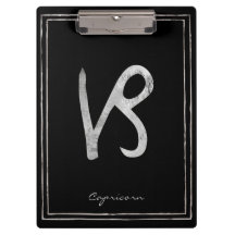 Capricorn hammered silver stylised astrology 