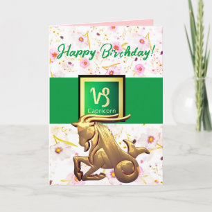 Capricorn Happy Birthday Card