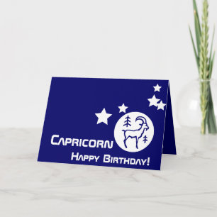Capricorn, Happy Birthday!-Customise Card