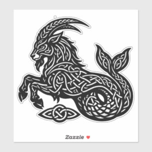 Capricorn — Haunted Ink Zodiac Goat‑Fish
