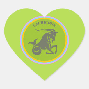 Capricorn Heart Sticker