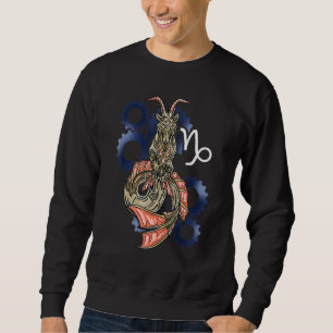 Capricorn Horoscope Inspired Capricorn Symbol Rela Sweatshirt